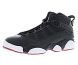 Nike Jordan Kid's Shoes Air Jordan 6 Rings (GS) Aqua 323419-040, Black/White/Red, 5.5 Big Kid