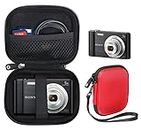 Digital Camera Case for Sony W800/S, DSCW830; Canon PowerShot ELPH180, ELPH 190, ELPH 350 HS, ELPH 310 HS, ELPH 360; Kodak PIXPRO Friendly Zoom FZ43, FZ53-BL; Nikon COOLPIX L32 (Red)