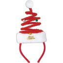 The Holiday Aisle® PMU Christmas Celebration Costume Party Accessories Springy Santa Claus Hat Headband Pkg/1 in Pink | Wayfair