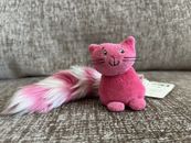 Jellycat winziges rosa Kätzchen in Hülle und Fülle flauschiges Katzenspielzeug PU12P mit Etikett