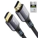 HDMI 2.1 Cable 2m(6Ft)Certified,Stouchi 10K 8K Ultra HD 48Gbps High Speed 10K 8K120 4K120 144Hz RTX 3080 eARC HDR10 4:4:4 HDCP 2.2&2.3 Dolby Compatible with Roku TV/PS5/Xbox Series X/Samsung/Sony/LG