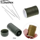 1Set Cylinder Case Travel With Threads Needles Craft Sewing Box Set Army Green Portable Mini Sewing