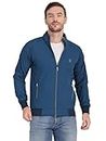 BLUEFICUS Men's Stylish Winter Wind Cheater Jacket | Comfort Fit, High-Performance | Zipper | Everyday Wear (Medium, Airforce Blue)