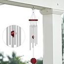 Paradigm Pictures Glossy Silver Wind Chime for Home Decor & fengshui Items