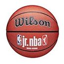 Wilson Pallone da Basket, Jr. NBA Authentic, Utilizzo Outdoor, Rivestimento Tackskin Cover, Taglia: 5, Marrone