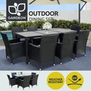 Gardeon 7/9 PCS Outdoor Furniture Dining Set Patio Lounge Setting Garden Wicker