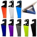 8 Pack Cell Phone Holder Tablet Stands, Universal Pocket-Sized Colorful Portable Foldable V Shape Mobile Phone Desk Mount Holder Compatible with Galaxy Tablet iPad E-Readers Kindles Android Devices