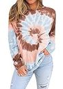 EFOFEI Donna Langarm Tops Beiläufig Basic Shirts Baggy Essential Tunika Blusen Khaki XL