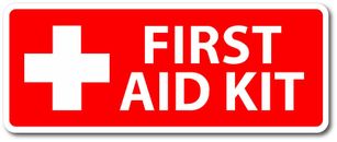 FIRST AID KIT INSIDE EMERGENCY DECAL STICKER USA MADE TRUCK VEHICLE WINDOW WALL
