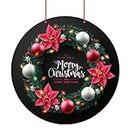 Webelkart® Premium Merry Christmas and Happy New Year Printed Wall Hanging/Front Door Hanging for Home and Christmas Decorations Items