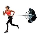 LYGER BY ABNASHI Pro Grade Running Parachute. Performance Training at its Best with Speed Chute - Achieve Explosive Speed and Agility for All Ages and Levels (Black 40 Inch)