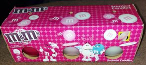 Nuevo en caja juego de 3 velas perfumadas de San Valentín M&M