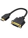 CableCreation HDMI to DVI Short Cable 0.5ft, Bi-Directional DVI-I (24+5) Female to HDMI Male Adapter 1080P DVI to HDMI Converter Compatible with Xbox, PC, TV, TV Box, PS5, Switch