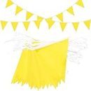 Topeedy 20M Yellow Bunting Flags Party Decoration,40pcs Reusable Yellow Pennant for Birthday Weeding Party Baby Shower Home or Garden Triangle Flags