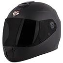 Steelbird SBH-11 7Wings ISI Certified Full Face Helmet for Men and Women(Large 600 MM, Dashing Black with Smoke Visor)
