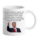 44th Birthday Gifts for Men, Funny 44 Year Old Gift Coffee Mug, 1980 44th Birthday Mugs for Him, Dad, Uncle, Brother, Husband, Grandpa, Friend, Coworker, Trump Mug 11 oz Tea Cup