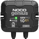 NOCO Genius GENPRO10X1, 1-Bank, 10-Amp (10-Amp Per Bank) Fully-Automatic Smart Marine Charger, 12V Onboard Battery Charger, Battery Maintainer And Battery Desulfator With Temperature Compensation