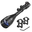 UUQ 6-24x50 Rifle Scope -for Hunting, Shotguns, and High-Powered, Long-Range Shooting with Rimfire, Pellets and Air Guns. Includes Illuminated Red/Green Reticle, Long Eye Relief with 20mm Mount