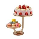 Soporte para tartas de 2 niveles, soportes redondos dorados para mesa de postre para cupcakes, soportes de té de metal para servir platos para bodas, fiestas de cumpleaños, cocina (dorado)