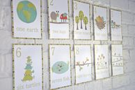 Kids Room Decor, Wall Art Decor, Counting Wall Cards in English Print