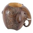 Ciieeo Resin Carving Elephant Pencil Holder Brush Pot Pen Holder Student Wood Carving Fashionable and Cute