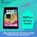 90% + Battery  Apple iPad mini 5th Generation A2124 64GB WiFi+4G unlocked IOS