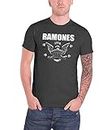 Ramones Distressed 1974 American Eagle seal oficial hombre nuevo Gris T Shirt