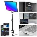 NEEWER GL1C RGB 15.5" Key Light, 48W Edge Lit Soft LED Video Panel Streaming Gaming Lighting with 2.4G PC/Mac iOS/Android APP/WiFi/Stream Deck Control, Touch Bar, 2900K-7000K, Music Sync, 18 Scenes