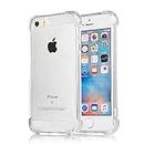 Solimo Silicone Mobile Cover (Soft and Flexible Shockproof Back Case with Cushioned Edges) for Apple iPhone 5 (Transparent)