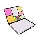 DALUCI Faux Leather Memo Pad Large Size Memo Notebook Notepad Folio Case With Sticky Notes Writing Pad And Ballpoint Pen