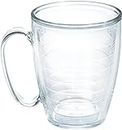 Tervis Made in USA Double Walled Clear & Colorful Tabletop Insulated Tumbler Cup Keeps Drinks Cold & Hot, 16oz Mug, Clear