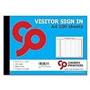 Cherry Visitor Sign in Book A4 100pages 80gsm