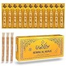 Sewak Al Hijazi Pack of 12 Miswak 100% Natural Toothbrush - Peel Chew Sticks for Humans, Whiter Teeth, Miswak Sticks Organic Vacuum Sealed Tooth Brush Healthy Gums & Teeth