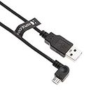 Tomtom Right Angle Micro USB Cable in Car Cord Charging Lead for Go 40, 42, 50, 60, 400, 500, 510, 520, 530, 5000, 5100/60, 600, 610, 620 Sat Nav GPS Navigation System | Tom Tom 90 Degree (3ft)
