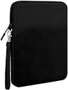 ProElite Polyester Tablet sleeve Case Cover 12" to 13" Tablets for Samsung Galaxy Tab S7 Plus/S8 Plus/S9 Plus/S7 FE 12.4", Apple iPad Pro 12.9",Lenovo Tab P12, Microsoft Surface Pro 4/5/6/7/8/9, Black