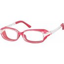 Zenni Kids Rectangle Prescription Glasses Red Plastic Full Rim Frame