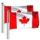 4 Pack 3 x 5 FT Canada Flag, Canadian Flags Outdoor Screen Printed Maple Leaf, Polyester and Brass Grommets, UV Fade Resistant, Canadian Flag for Indoor Outdoor Home Canada Day Decorations