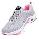 ziitop Women's Outdoor Sports Shoes Casual Mesh Air Cushion Sneakers Breathable Running Shoes Grey