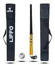 Liffo® LX-1003 Hockey Sticks for Men and Women Practice and Beginner Level with 1 Ball and 1 Cover (L-36 Inc) Yellow