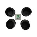 STAREKX Floor Protector Round Rubber Buffer/Cap/Bush/Shoes for Furniture Feet Chair Table (25mm [1inch], 4)