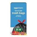 Amazon Basics Lawn & Leaf Drawstring Trash Bags, Unscented, 39 Gallon, 40 Count
