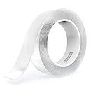 LLPT Nano Tape Double Sided Tape 1.18 Inch x 16.5 Feet Strong Mounting Tape Heavy Duty Gel Tape Clear Traceless Washable No Residue for Home Office Store Deco Card Poster Photo Wall (SN350)