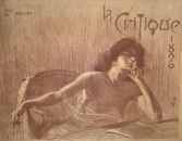 MISTI La Critique LITHOGRAPHIE Ferdinand Mifliez CURIOSA Sanguine 1896