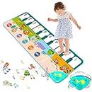 Baby Piano Musical Mats - Jefshon 35 Music Sounds Dance Floor Mat, Music Keyboard Touch Playmat Early Education Learning Musical Toys Gift for Toddlers Kids Girls Boys