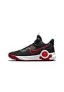 Nike Men's KD Trey 5 IX Basketball CW3400-001 Sneakers, Black/White/Bright Crimson/University Red, 12