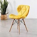 Crystal Creek® Flora Modern Style Faux Leather Chair (Yellow)