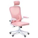 Alex Daisy Plastic Flexo Ergonomic Office Chair/Study Chair/Computer Chair (Pink, With Headrest)