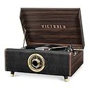 Victrola's 4-in-1 Highland Bluetooth Record Player with 3-Speed Turntable with FM Radio