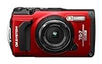 OM SYSTEM Tough TG-7 Red Digital Camera, 12MP, Waterproof, Shockproof, Underwater and Macro Shooting Modes, high speed image sensor, 4K Video, 4x-wide-angle zoom (successor Olympus TG-6)