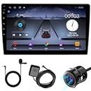 AKSMY Double Din Car Stereo 9" 1G+32G Android 12 Multimedia BT Player Touchscreen with Mirror Link Split Screen GPS Navigation WiFi USB SWC AHD Rear View Camera+GPS Antenna+Microphone (9)